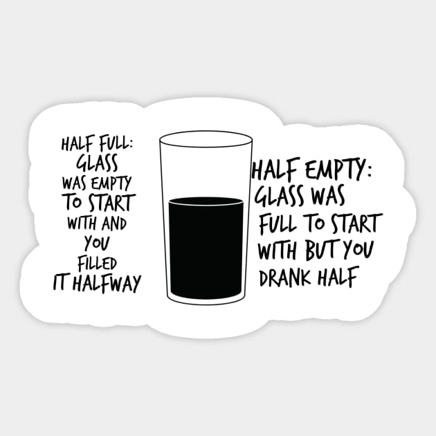 Half Full vs Half Empty Solved Sticker by GMAT